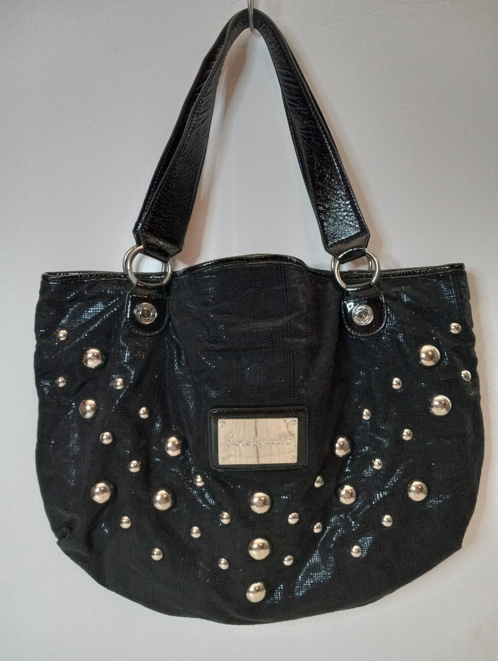 Betsey Johnson Betseyville Y2K Studded Whimsy Goth Large Shoulder Bag